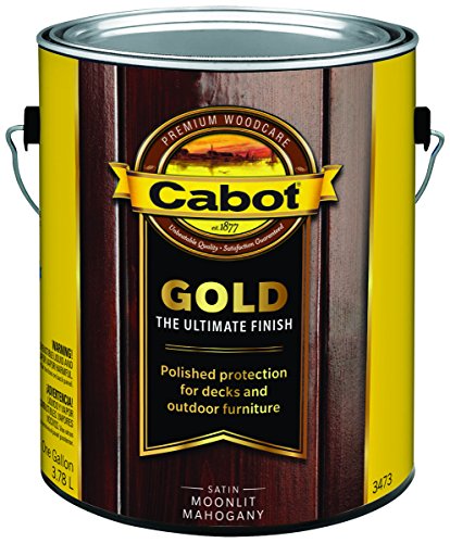 Cabot 140.0003473.007 Gold Finish, Translucent, Moonlit Mahogany, Satin - 1 Gallon