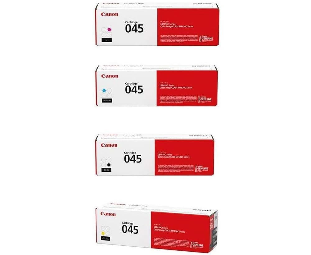 Canon CRG-045 4-Color Complete Toner Cartridge Set
