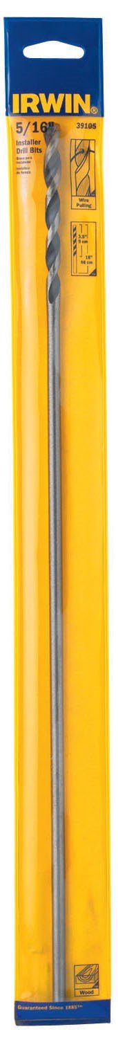 Irwin Tools IRWIN Installer Drill Bit for Wood, Straight Shank, 18-Inch x 5/16-Inch (1890708)