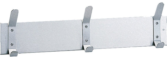 Bobrick 232x24 304 Stainless Steel Hook Strip, Satin Finish, 24" Length x 2-1/4" Width x 6-1/2" Height