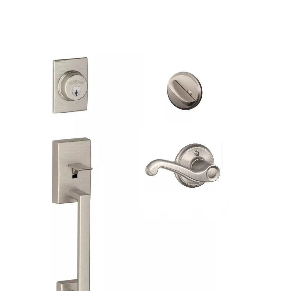 Schlage F60 Century Door Handleset LH Satin Nickel