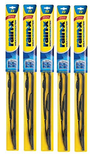 Rain-X RX30222-5PK Weatherbeater Wiper Blade - 22" Windshield Wipers (Pack Of 5), Automotive Replacement Windshield Wiper Blades That Meet Or Exceed OEM Quality And Durability Standards