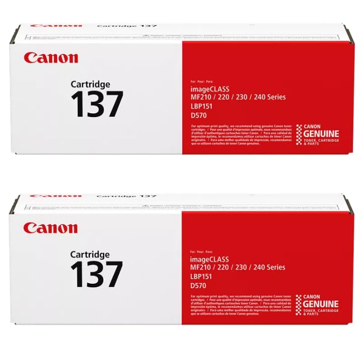 Canon CRG-137 Black Toner Cartridge 2-Pack 9435B001AA