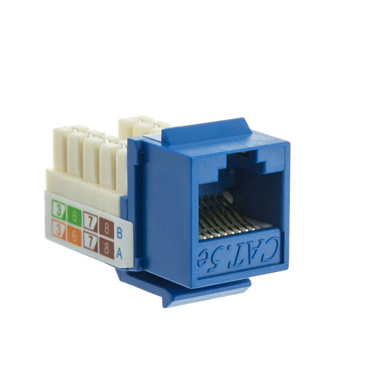CableWholesale Slimline Cat5e Keystone Jack Blue