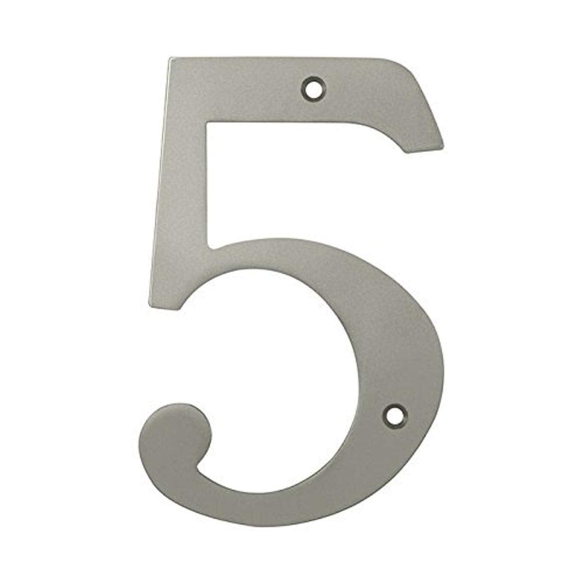 Deltana RN6-5U15 6-Inch Brass House Number 5