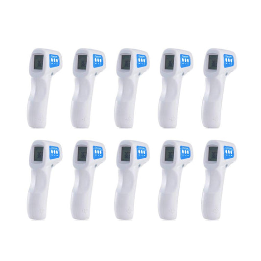 BERRCOM Non-Contact Digital Infrared Forehead Thermometer 1-Second Testing-10 Pack