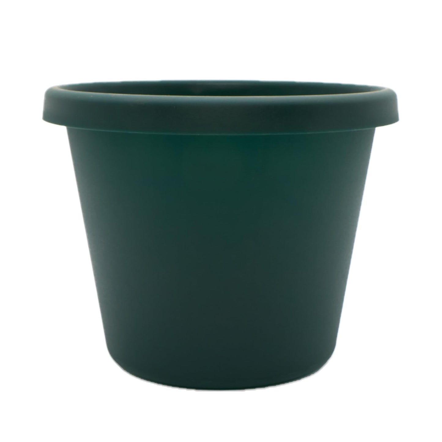 The HC Companies Prima Round Plastic Plant Pot w/Rolled Rim - Lightweight & UV Resistant Flower Pot for Herbs & More - Outdoor & Indoor Plant Pots w/Drainage (10 inch, Evergreen, Pack of 1)