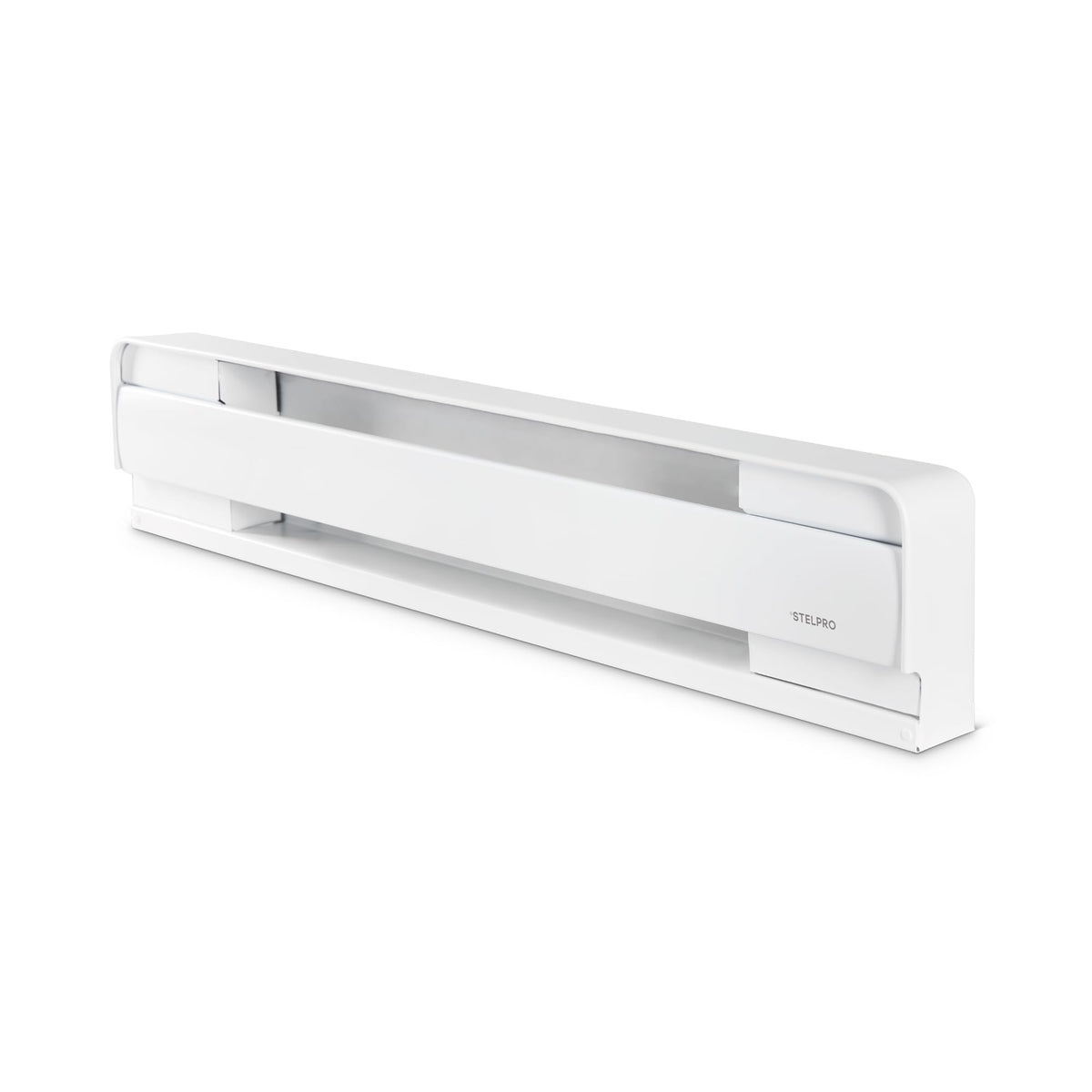 Stelpro B0502W Baseboard Heater 500W, 27 7/8" x 5 7/8", 240 Volts, B-Series BRAVA Electric Baseboard with Rounded Corners, White