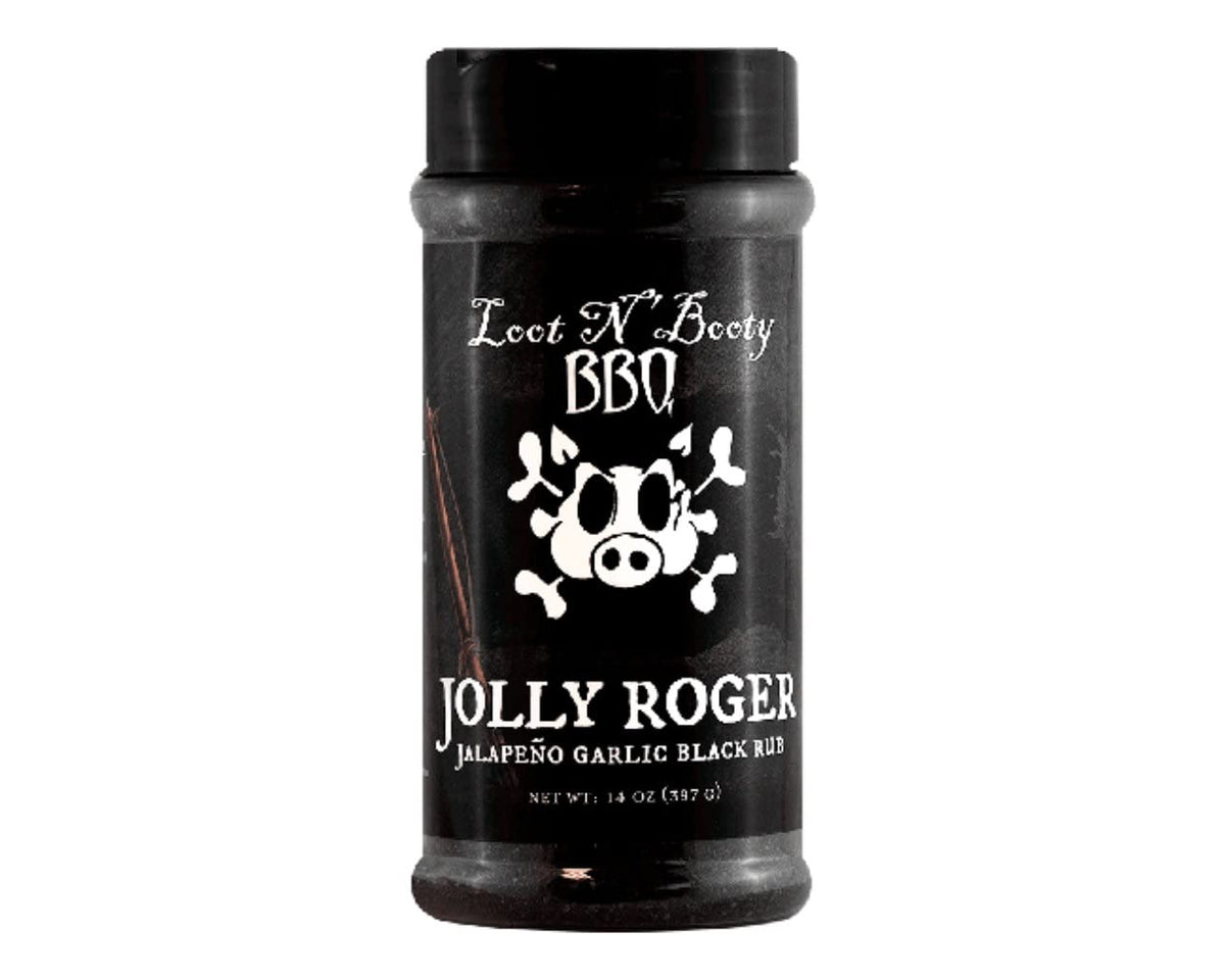 Loot N' Booty Jolly Roger Jalapeno Garlic Black Rub - 14 oz