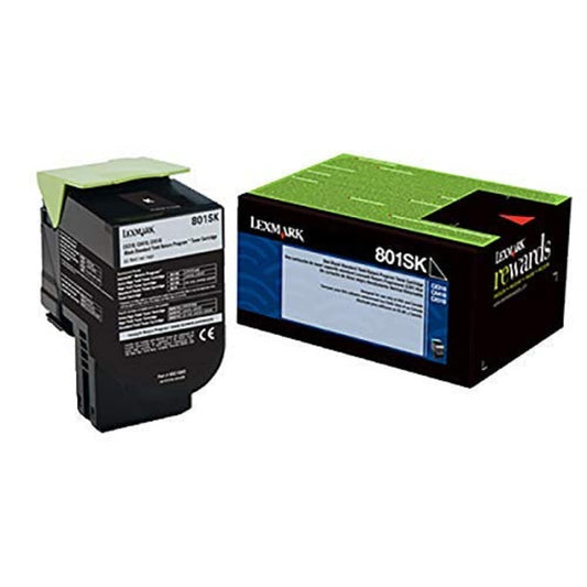 Lexmark 801sk Black Standard Yield Return Program Toner Cartridge -