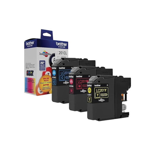 Brother LC201 Cyan/Magenta/Yellow 3-Pack Toner