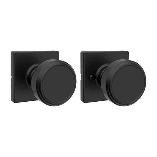 Kwikset Maven Passage Door Knob Matte Black