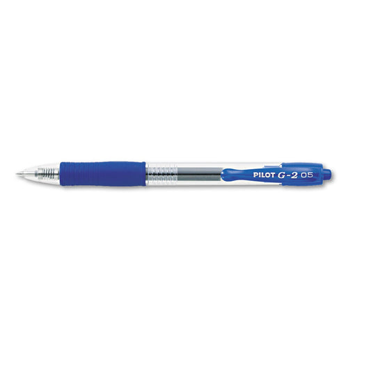 Pilot G2 Premium Retractable Gel Ink Pen, Refillable, Blue Ink.5mm, Dozen