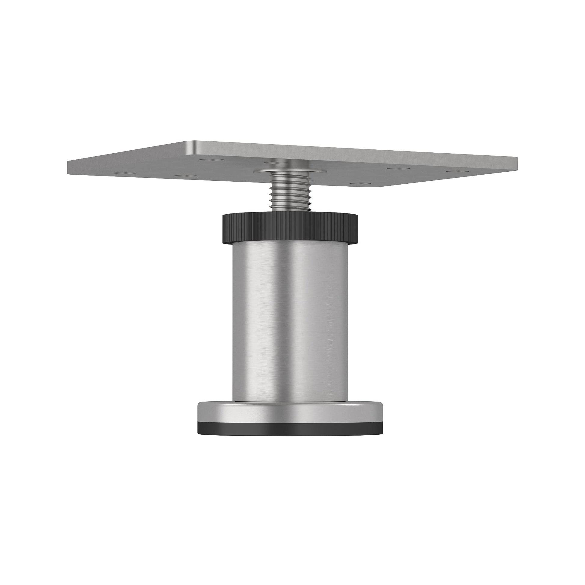 Richelieu Hardware 64217050155 2 in (50 mm) Round Furniture Leg with Levelling Glide, Satin Nickel