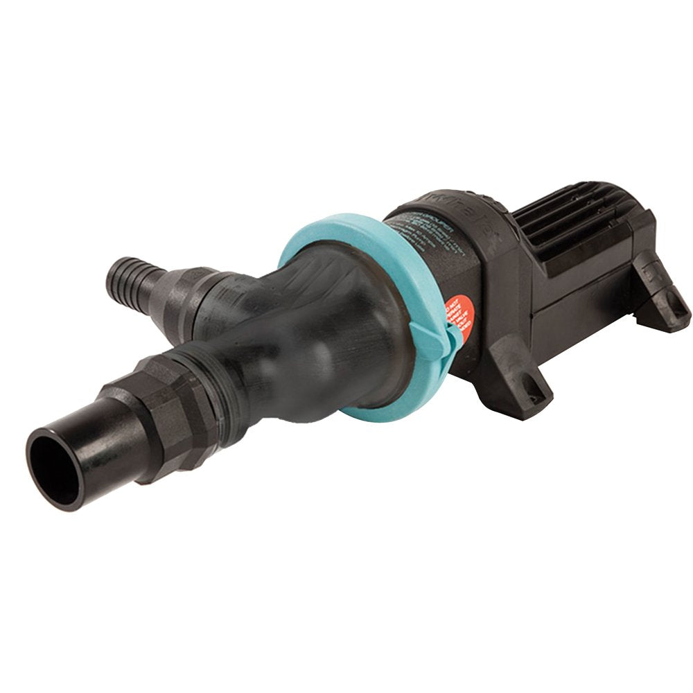 Whale BP4772 Gulper Grouper Mk 3 Fishbox Discharge Pump, Evacuation Pump for Fishbox, Livewell or Baitwell, 12V DC, 10 Amps, 1 Inch/1 ½ Inch Hose Connections, 4.22 GPM Flow Rate, Black/Blue, 12-volt