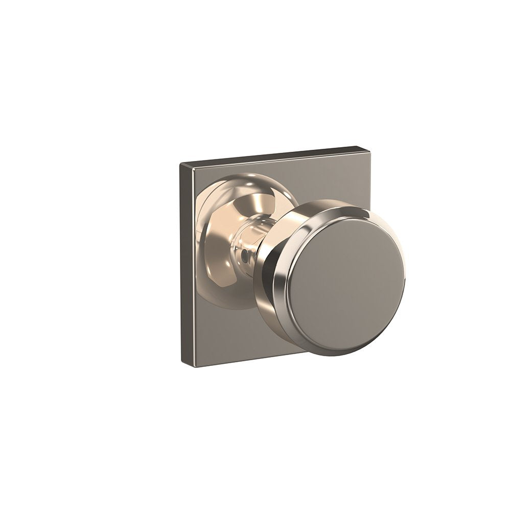 Schlage Bowery Knob FC21 Collins Polished Nickel