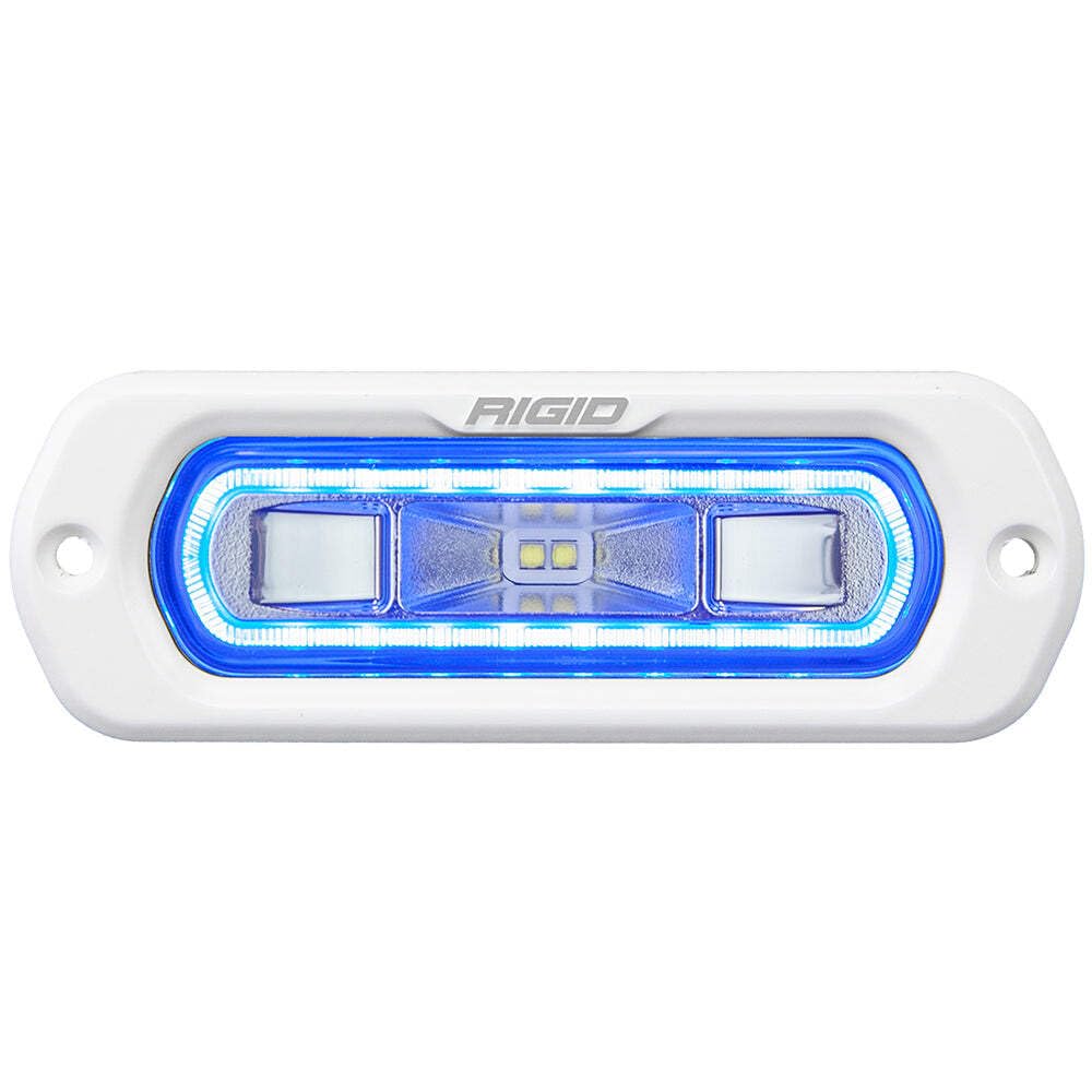 Rigid Industries SR-L Marine Spreader Light White Flush Blue Halo