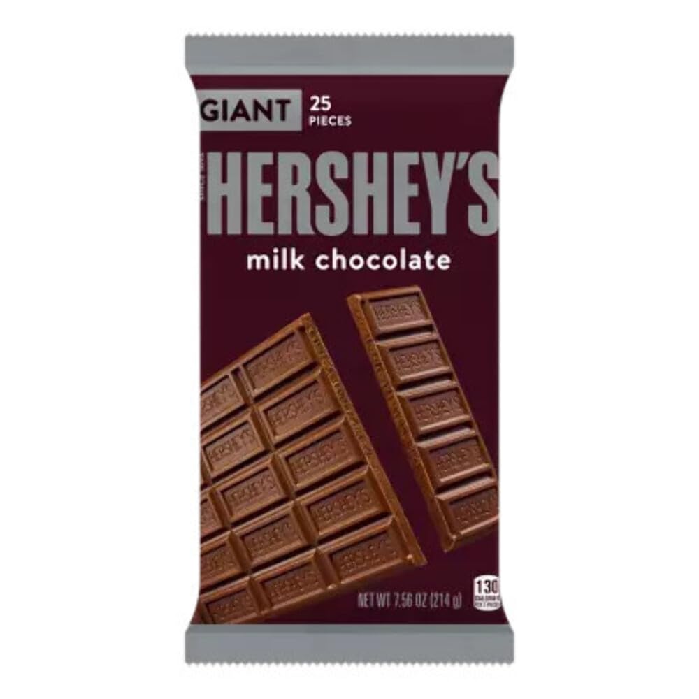 HERSHEY'S Milk Chocolate Giant Bar 7.56 oz 12 ct