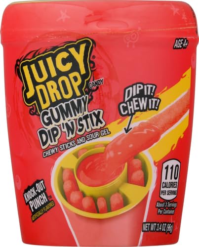 Bazooka Juicy Drop Gummy Dip 'N Stick 3.4oz