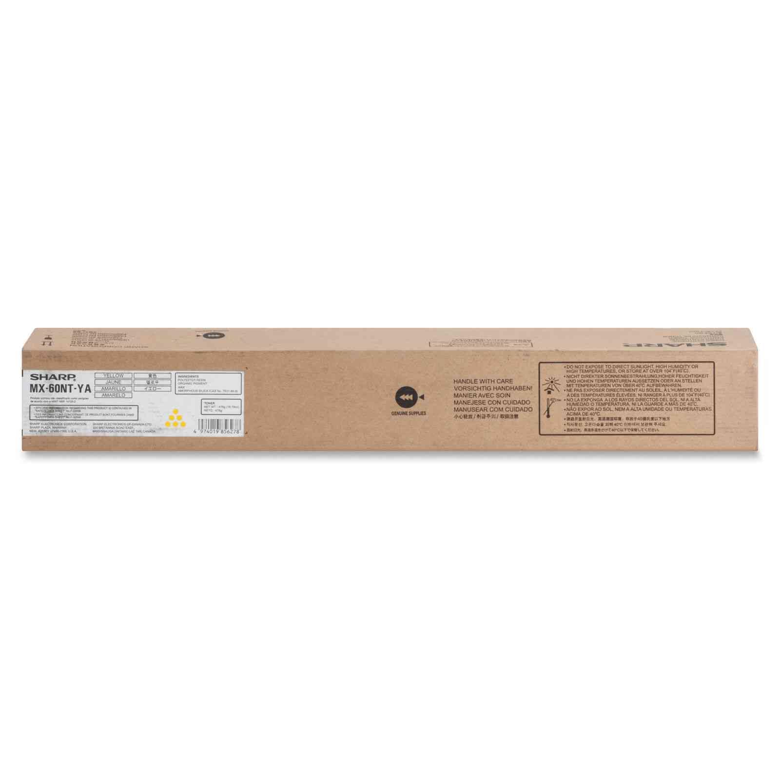Sharp MX-60NTYA Yellow Toner Cartridge for USE in MX3050N MX3070N MX3550N MX3570