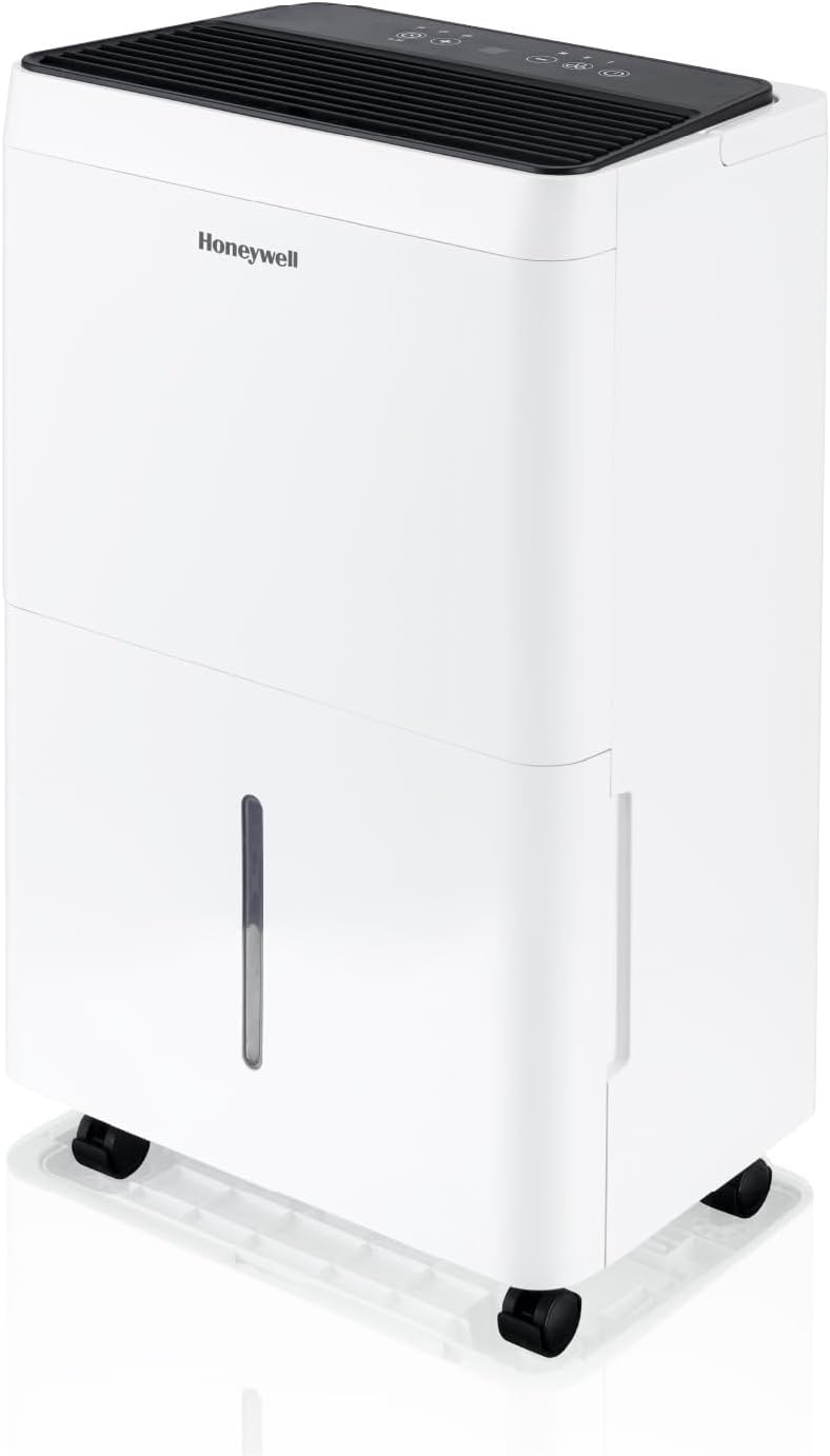 2024 NEW! Honeywell 50-Pint ENERGY STAR Dehumidifier with Built-in PUMP – Laundry Mode, Auto-Comfort Mode & Thermal Overload Protection, TPFIT50PWK