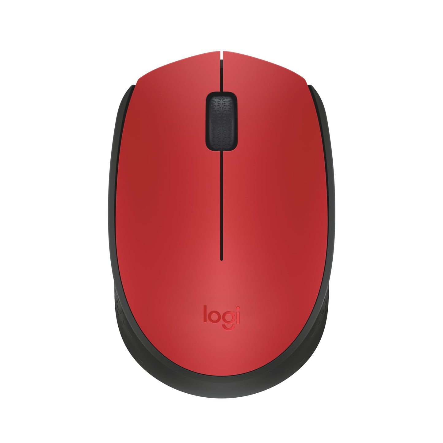 Logitech M170 Wireless Mouse for PC, Mac, Laptop, 2.4 GHz with USB Mini Receiver, Optical Tracking, 12-Months Battery Life, Ambidextrous - Red