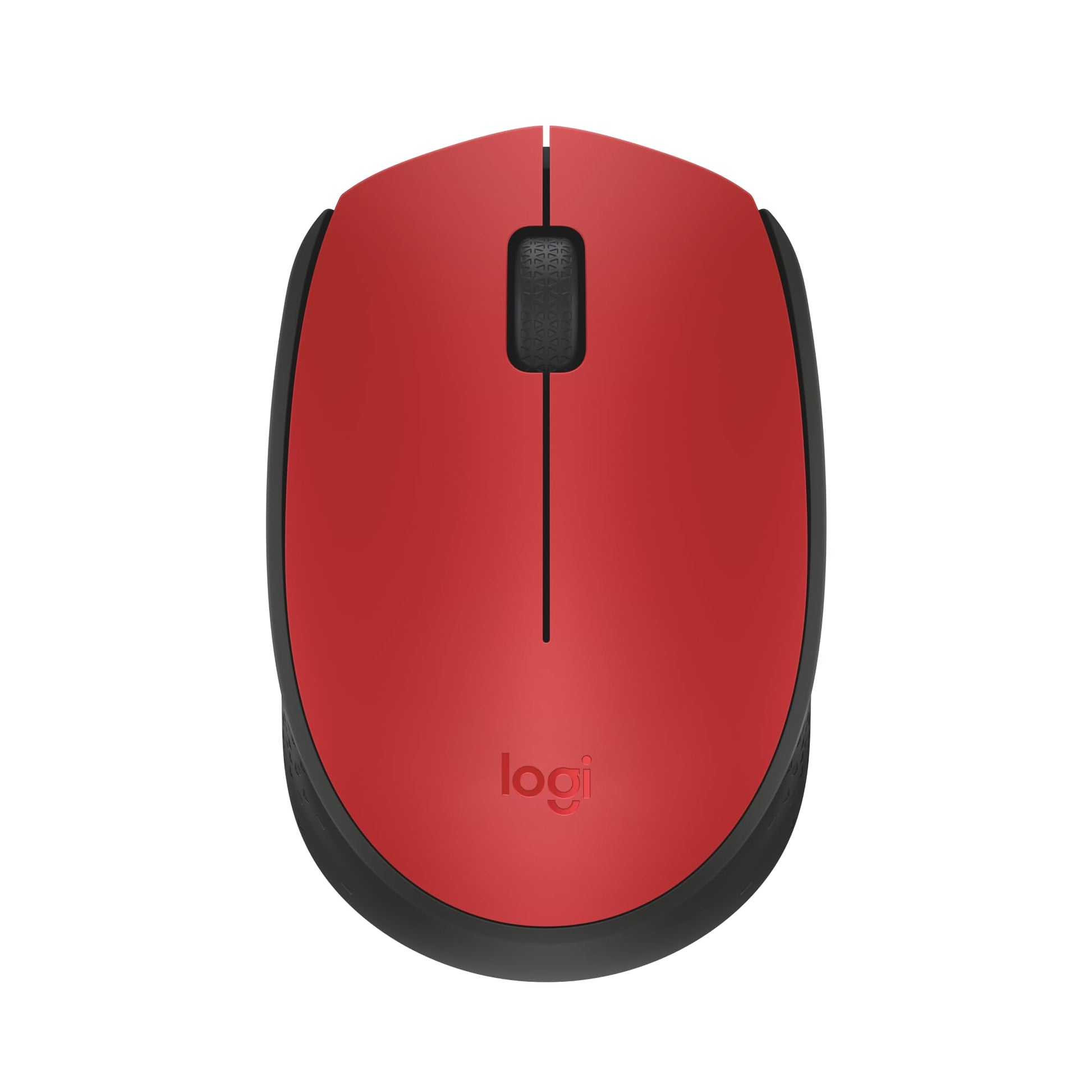 Logitech M170 Wireless Mouse for PC, Mac, Laptop, 2.4 GHz with USB Mini Receiver, Optical Tracking, 12-Months Battery Life, Ambidextrous - Red