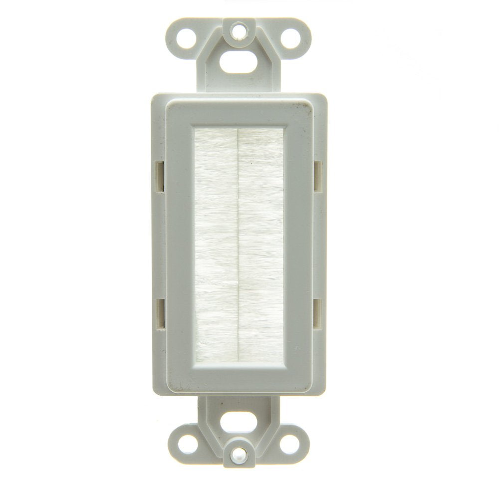 CableWholesale Decora Brush Cable Pass-Through Insert White