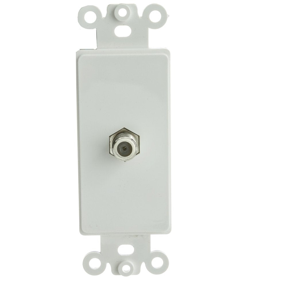 CableWholesale Decora Wall Plate F-Pin Coupler White