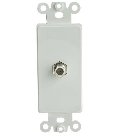 CableWholesale Decora Wall Plate F-Pin Coupler White
