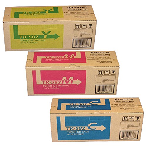Kyocera Mita TK582 Standard Yield Toner Cartridge Set Colors Only (C/M/Y)