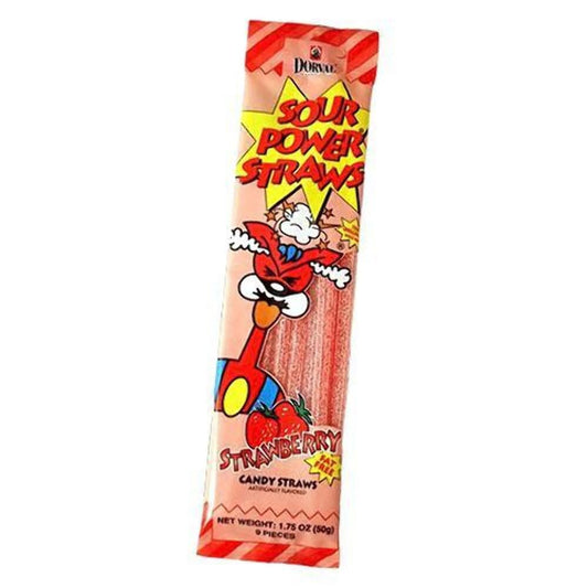 Sour Power Strawberry Straws