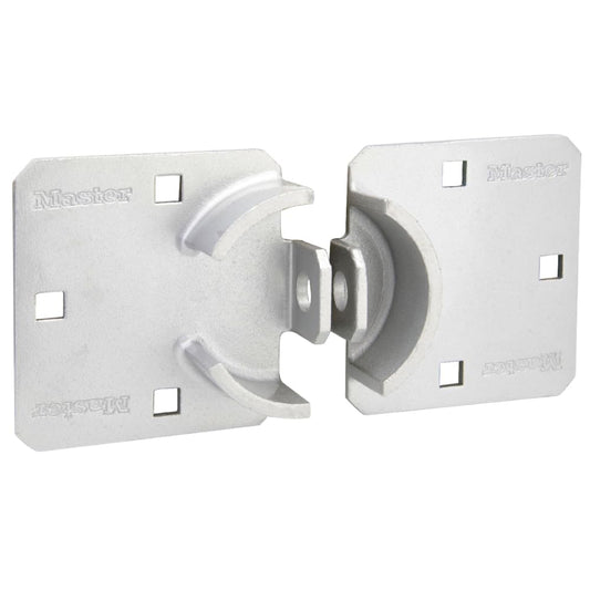 Master Lock Chrome Hasp Lock, Heavy Duty Hidden Shackle Lock and Hasp, Solid Steel Lock for Trucks, Trailers, or Vans, 9 Inches Wide, 770