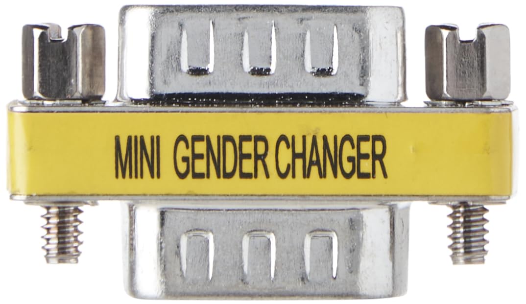 CableWholesale Serial Mini Gender Changer DB9 Male/Male