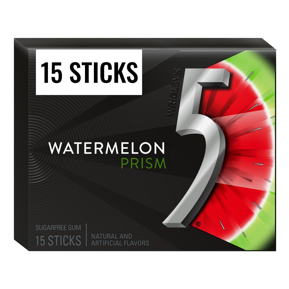 5 Gum Watermelon Prism, 15 Sticks