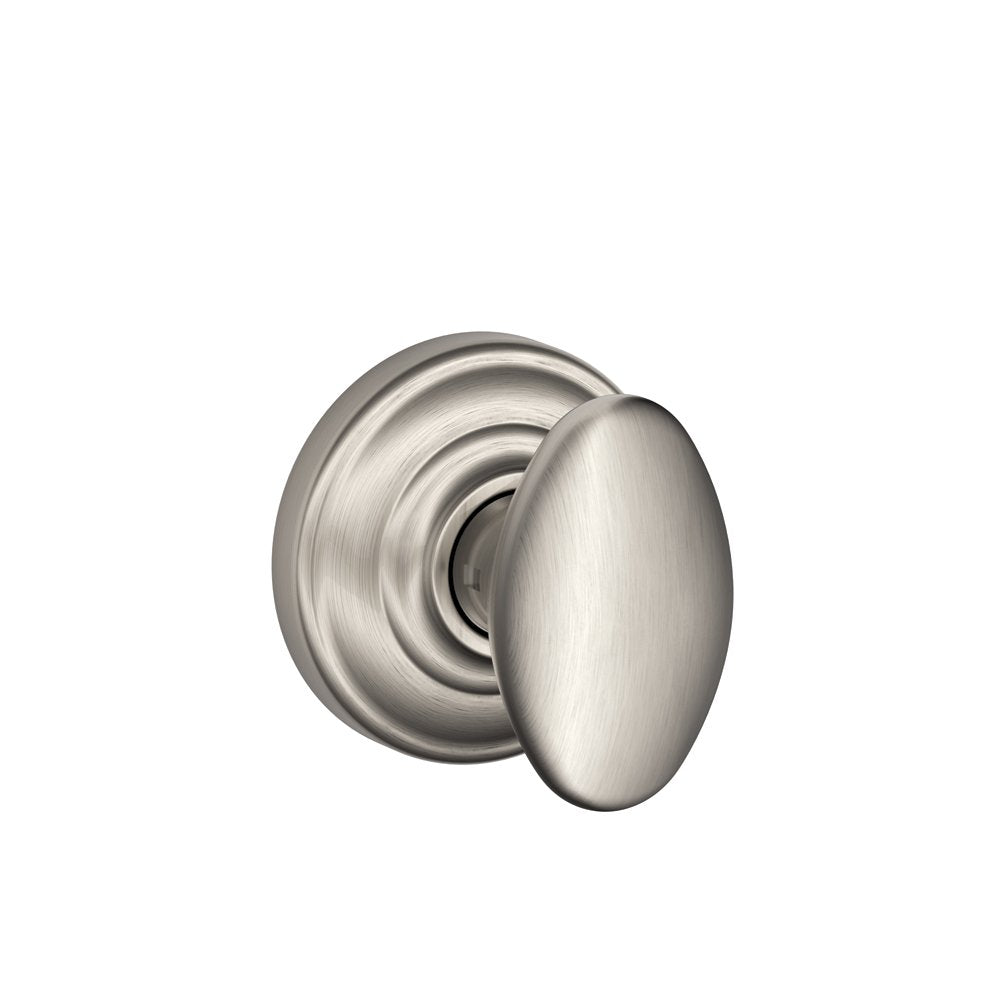 SCHLAGE Siena Knob with Andover Trim Non-Turning Lock, Satin Nickel (F170 SIE 619 AND)