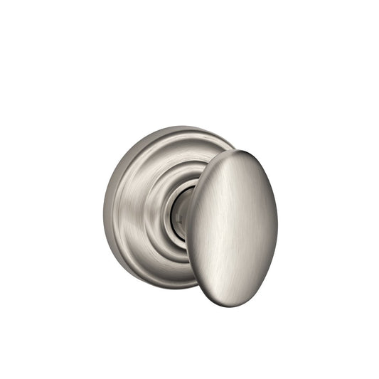 SCHLAGE Siena Knob with Andover Trim Non-Turning Lock, Satin Nickel (F170 SIE 619 AND)