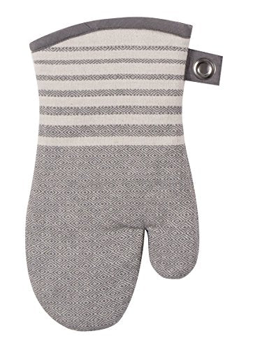 Kay Dee Designs Cook's Kitchen Birdseye Woven Oven Mitt with Grommets, No Size, Graphite