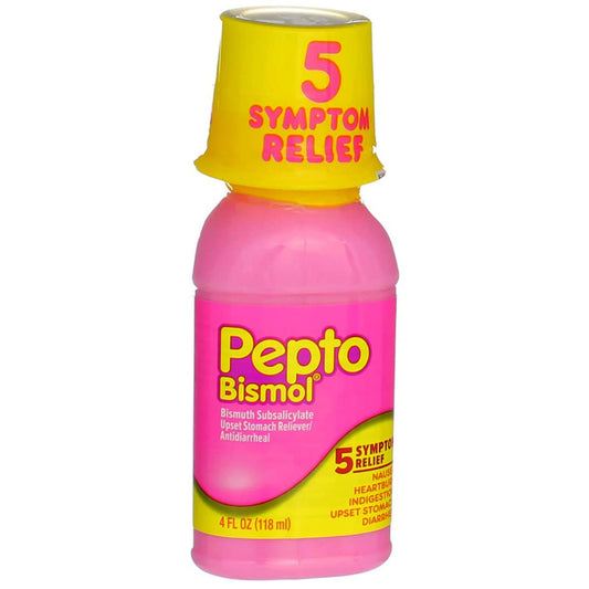 Pepto-Bismol Original Liquid 5 Symptom Relief 4 oz, 6 Pack