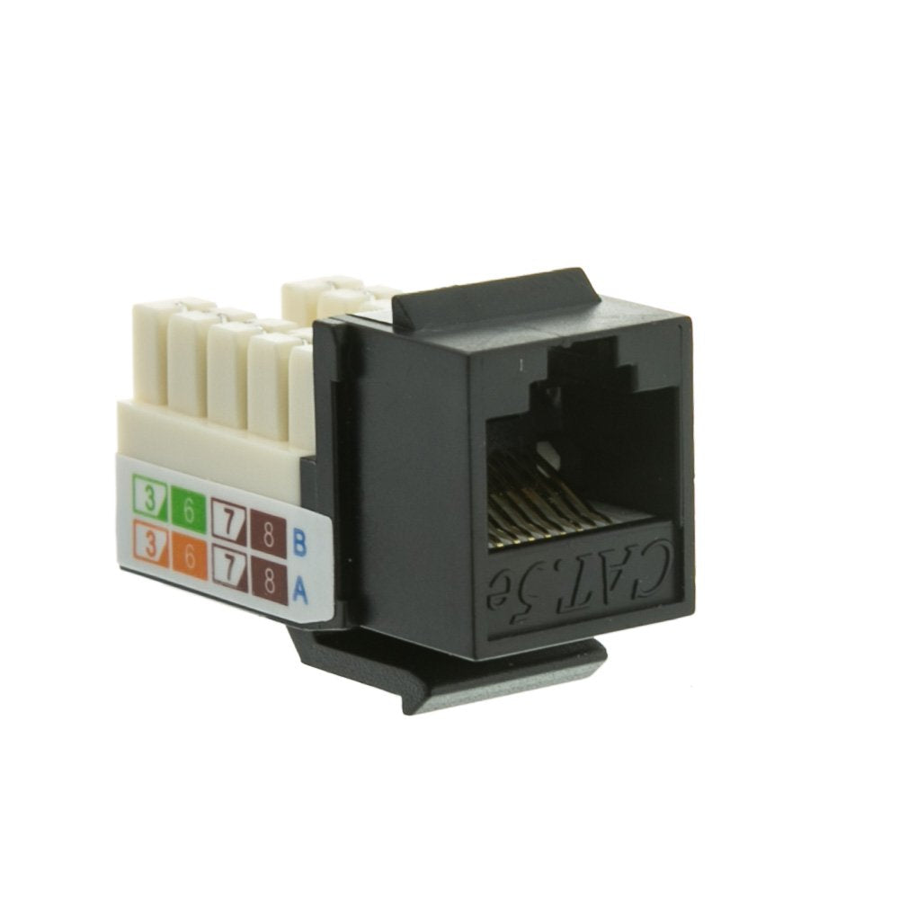 CableWholesale Slimline Cat5e Keystone Jack Black