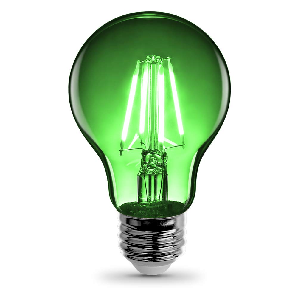 Feit Electric A19/TG/LED Green LED Bulb 2-Pack