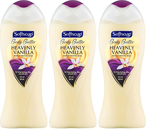 Softsoap Body Butter Mega Moisture Body Hydrating Wash Heavenly Vanilla 15 oz (Pack of 3)