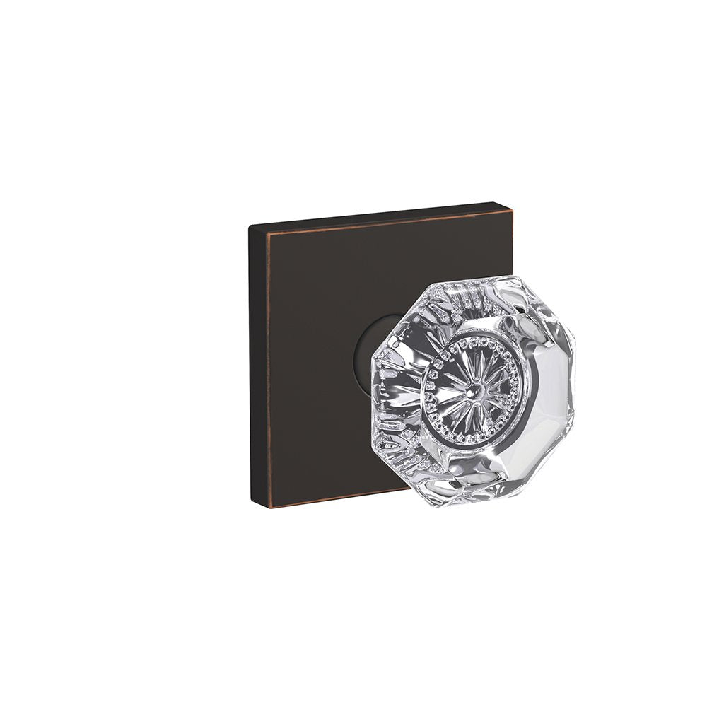 Schlage FC21 Alexandria Glass Knob, Aged Bronze