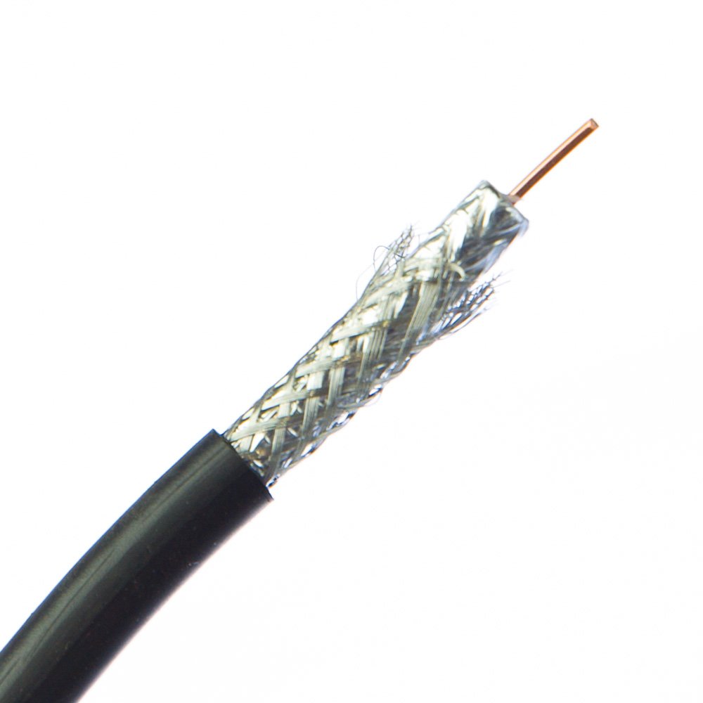 CableWholesale RG6 Coaxial Cable 1000ft, Black