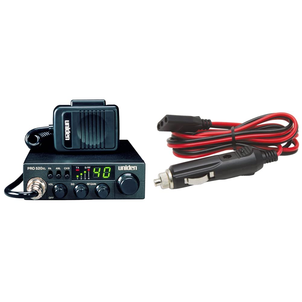 Uniden PRO520XL Pro Series 40-Channel CB Radio. Compact Design. ANL Switch and PA/CB Switch. 7 Watts of Audio Output and Instant Emergency Channel 9. (Renewed)