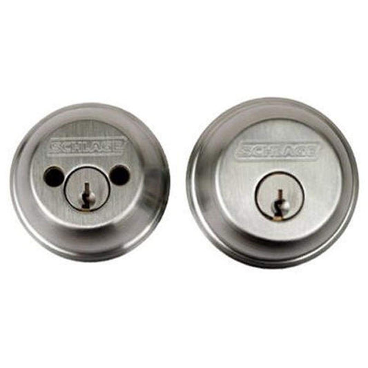 SCHLAGE LOCK CO B62N626 Double Cylinder Deadbolt, Chrome