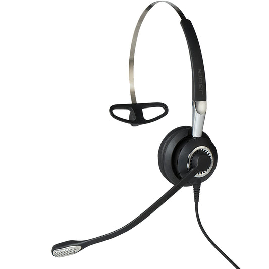 Jabra Biz 2400 II Quick Disconnect On-Ear Mono Headset - Noise-Cancelling and Corded Lightweight Headphone with HD Voice and Soft Head Cushioning for Deskphones