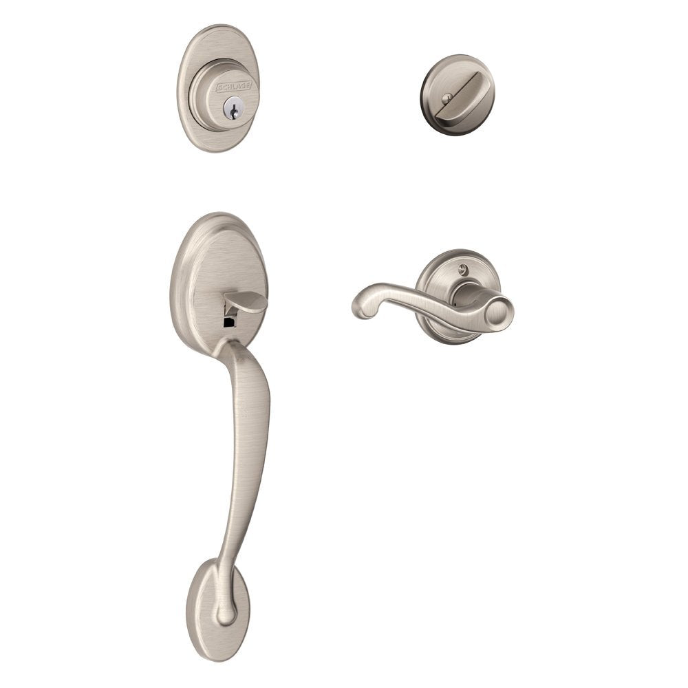Schlage Plymouth Single Cylinder Handleset F60 PLY 619 FLA RH