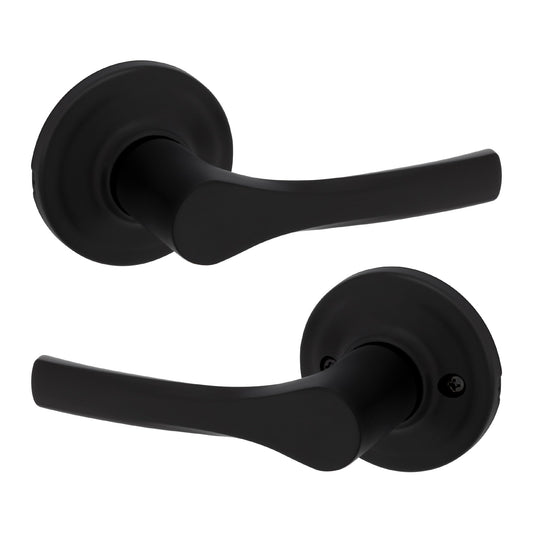 Kwikset Henley Passage Door Lever 92001-625 Matte Black