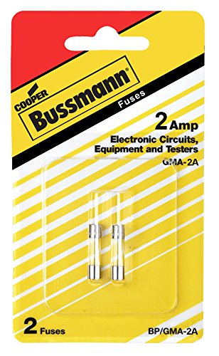 Bussmann GMA-2A 2A Glass Tube Fuse 2-Pack